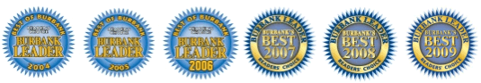 East Valley Eye Center was selected 'Best of Burbank' 6 years in a row