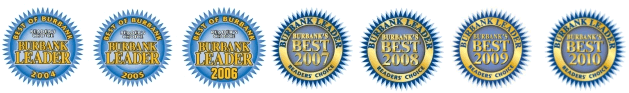 East Valley Eye Center was selected #1 Ophthalmologist in 'Best of Burbank' 7 years in a row