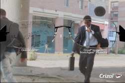 Crizal no-glare lenses keep dust, dirt and smudges off