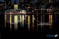 Crizal no glare eyeglass lenses for safe night driving